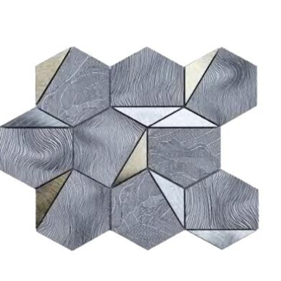 S-JNSLH Series 100mm Hexagon Stone Mosaic Tile for Interior 